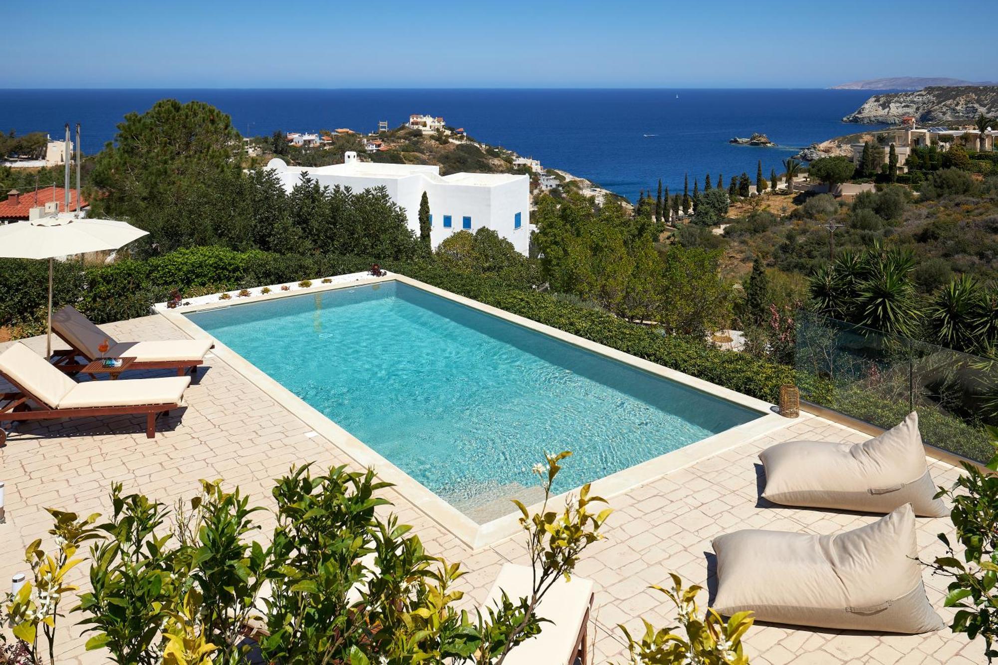 Spacious Villa With Private Eco-Pool And Panoramic Sea View Αγία Πελαγία  Εξωτερικό φωτογραφία